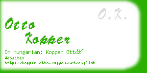 otto kopper business card